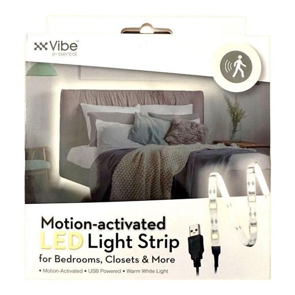 Motion Activated White LED Light Strip Peel Off Adhesive 1 Meter Or Cut To Size - Picture 1 of 8
